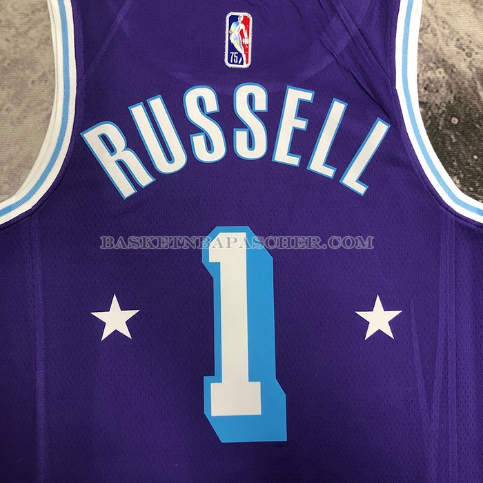 Maillot Los Angeles Lakers D'angelo Russell NO 1 Ville 2021-22 Volet